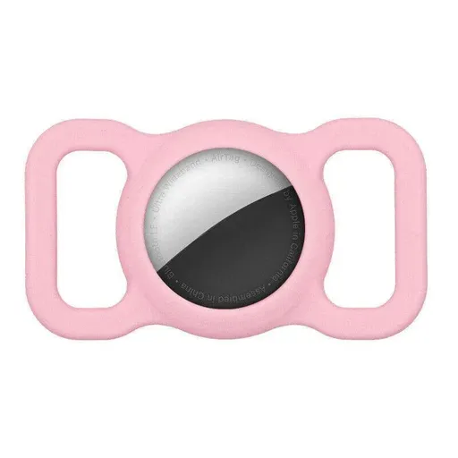 Silicone Collar Attachment Case Compatible with Tracking Device for Pets Pink