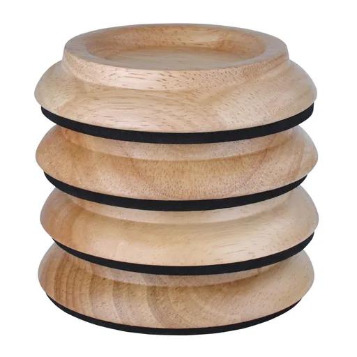 Upright Piano Caster Cups,Premium Quality Hardwood Piano Caster Pads Furniture Leg Pad Set of 4,with Non-Slip Moisture-proof