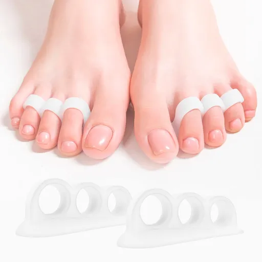 Hammer Toe Straightener - Hammer Toe Corrector for Women and Men - Gel Toe Separators for Overlapping Toes -- 4 Pack