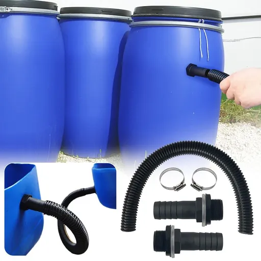 Clearance Rainwater Connection Kit For Water Connection With Hose Nozzle 50 Cm Connection Hose For Rain Barrels Rainwater Connection Kit