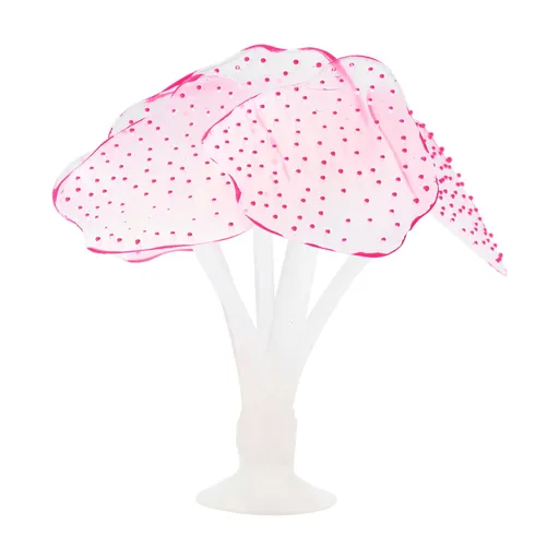Silicone Glowing Simulaion Coral, Fluorescence Aquatic Artificial Coral for Aquarium Create beautiful scenery in your fish(Pink)