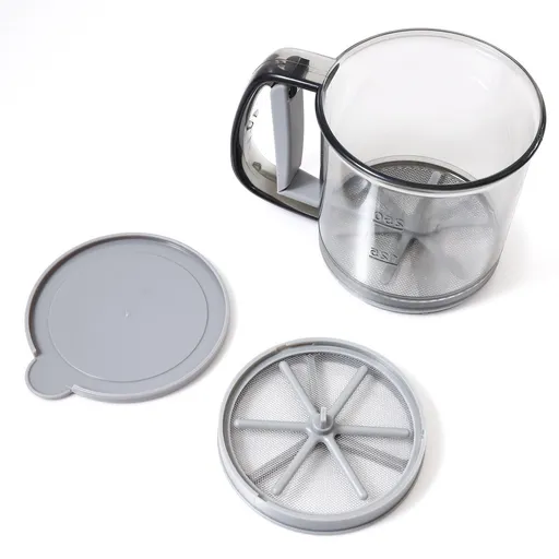 Flour Sieve - For Flour and Meal - Flour Sieve - Powdered Sugar Sieve - Sugar Sieve - Baking Utensils - Powdered Sugar Shaker - Hand Sieve - Double-Layer Sugar Sieve - One Hand - For Almond Powder, Powdered Sugar, Cocoa Powder, Cinnamon Powder