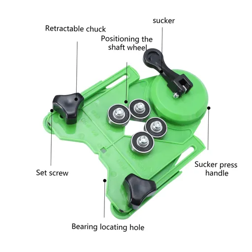 Positioning Hole Opener Locator Jig Woodworking Drilling Tile Tools Carpentry Drilling Locator T Tool Multitools Glass Alloy