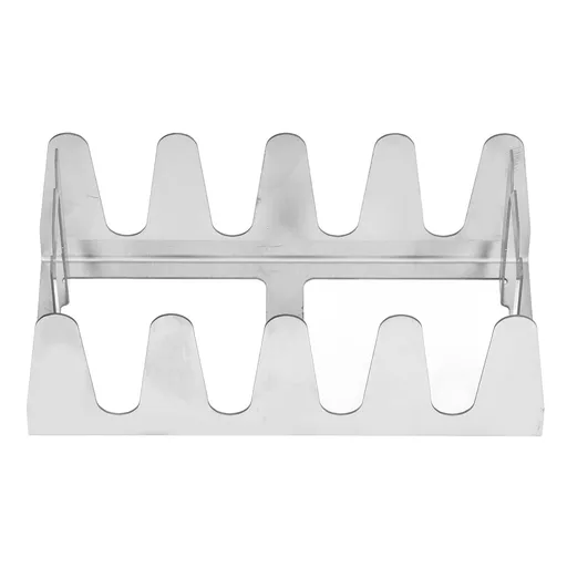 Stainless Steel Roasting Stand, Portable BBQ Multi Grill Rack Gentle Cooking Rustproof Holds 4 Ribs for Grilling Barbecuing Smokin
