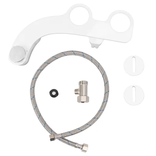 Bidet Attachment with Dual Nozzles Non Electric 7/8 Copper Tee Self Cleaning Water Bidet for Frontal and Rear Wash