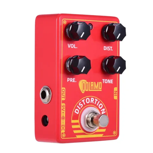 D-9 Distortion Guitar Effect Pedal with Presence Distortion Tone Controls and True Bypass Design for Electric Guitar