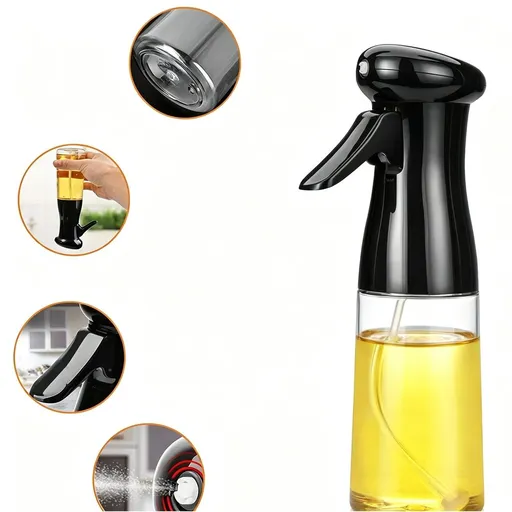 Olive Oil Sprayer for Cooking,200 ml Food Grade Olive Oil Spray Bottle Premium Oil Mister with Brush Oil Sprayer for Air Fryer