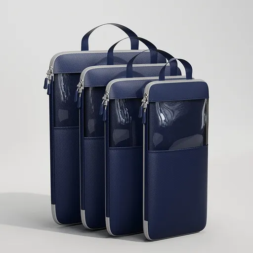 Packing Cube Portable Compressible Travel Organizer Small Size Navy Blue