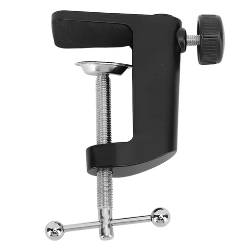 Desk C Clamp Aluminum Black 2.4inch 61mm Desk Table Mount Clamp for Desktop Table Lamp