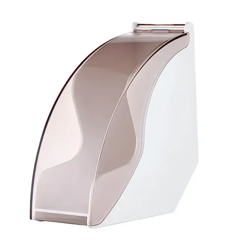 Fan Shaped Coffee Filter Storage Dustproof Box Easy To Access For Cafe Kitchen - White