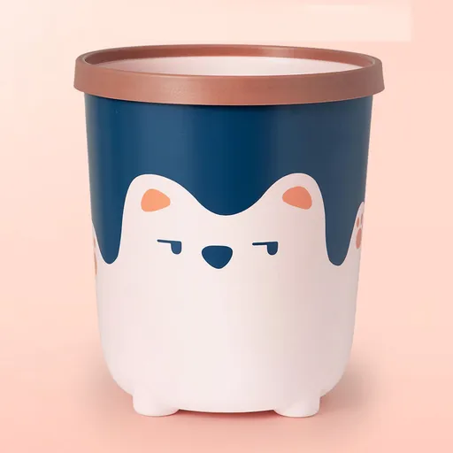 Trash Can Wastebasket Recycle Bin Cute Bear Pattern Large Capacity for Bathroom Bedroom Kitchen Living Room Large Pink