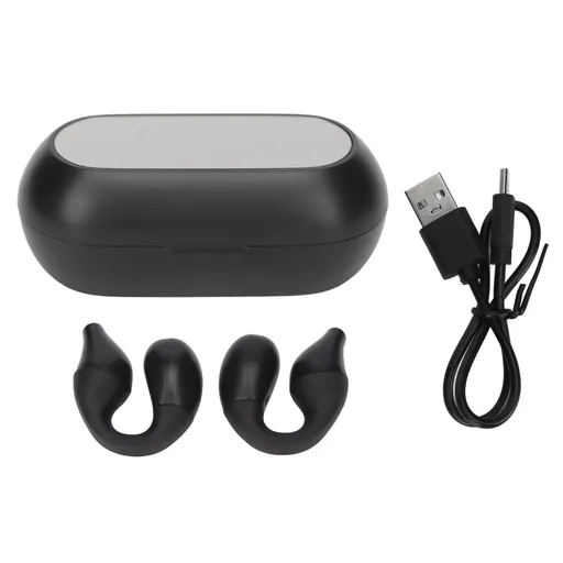 Open Ear Bluetooth Earbuds HiFi Noise Cancelling Waterproof Clip On Wireless Earphone for Cycling Driving Sports