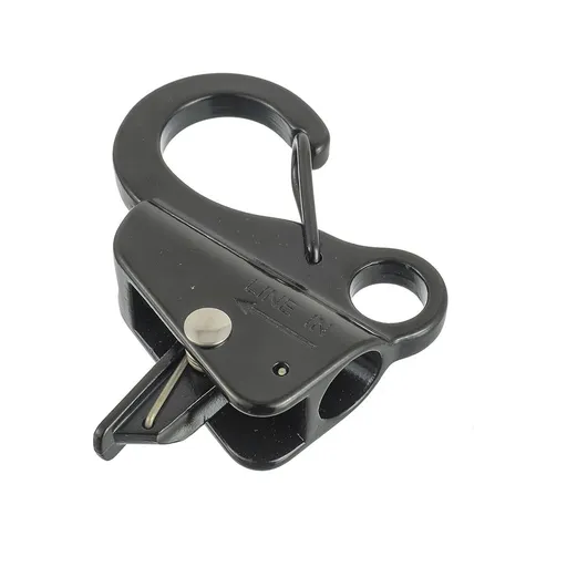 Boat Anchor Hook Sliding Hook,Stainless Steel Easy to Use Knotless Anchor System with Quick Release for 3/8" Rope Jet Skis Pontoon （black）