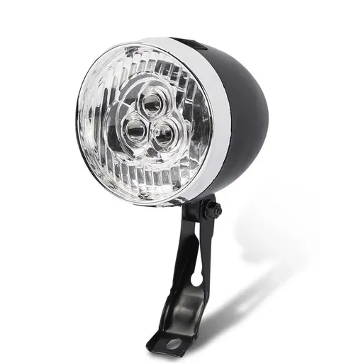Vintage Retro Bicycle Bike Front Light Lamp LED Fixie Headlight with Bracket, for Women, Beach Cruiser Accessories