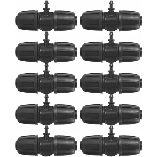 16Mm To 4/7 Garden Lock Barbed Tee Connectors, 10 pcs/Set Connectors For Pe Hose Garden Irrigation System