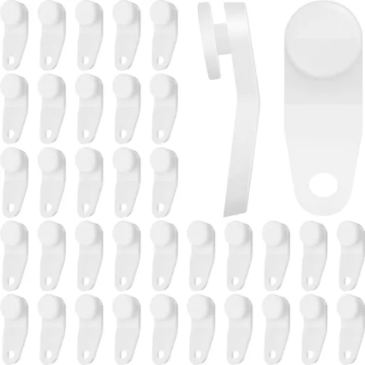 100 Pieces Traverse Rod Slides Curtain Replacement White Plastic Snap in Traversing Slides Track Glider Window Door Shower Curtain Accessories