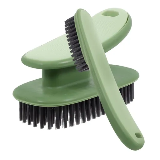 2Pcs Green Clothes Brush Soft Bristle Multipurpose Laundry Scrubber
