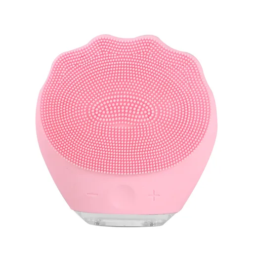 Pink Electric Silicone Facial Cleanser - All-Around Vibration Massage Face Cleaning Device