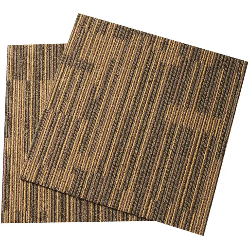 Carpet Tiles Reusable, 20"x 20"Carpet Squares With Padding Attached, Soft Padded Carpet Tiles, Easy Install DIY for Bedroom Living Room (12Tiles, Mixed Brown)
