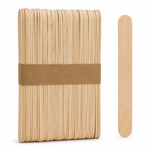 50x Natural Wooden Craft Sticks 150mm for Arts, Crafts and School Projects