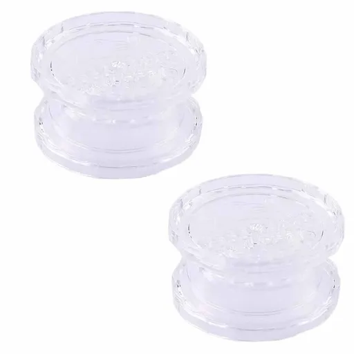 2 Pcs Manual Garlic Twister Masher - Multi-Functional Mincer Grinder for Garlic Onion Ginger Herbs Nuts Food-Grade Kitchen Gadget (Clear)