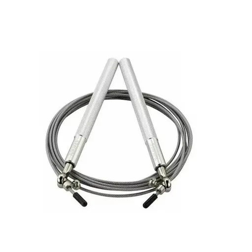 Aolikes Adjustable High Speed Steel Skipping Jump Rope Dual Bearings Gym Boxing - Silver