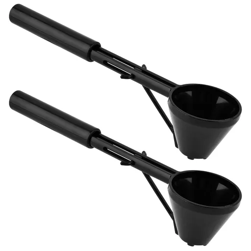 2pcs Coffee Scooper & Funnel for Reusable Cup Refillable Coffee Pods, 2 Tablespoon Capacity Black