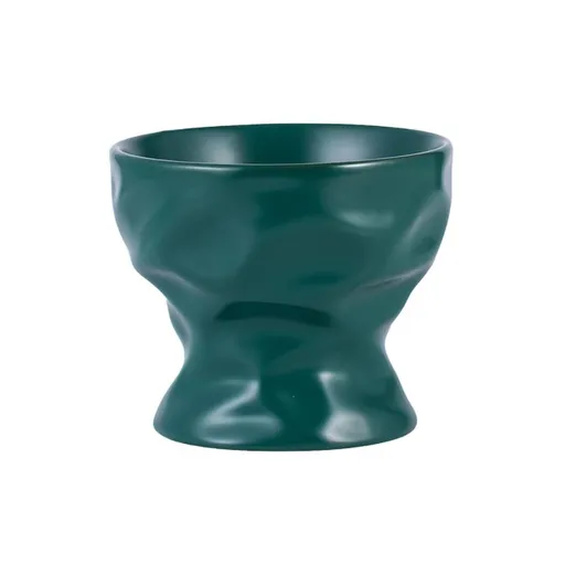 Ceramic Raised Cat Bowl, Elevated Pet Food Bowl for Small Dog, Cute Cat Dish , Wrinkle Texture Safe Puppy Feeding Set Supplies