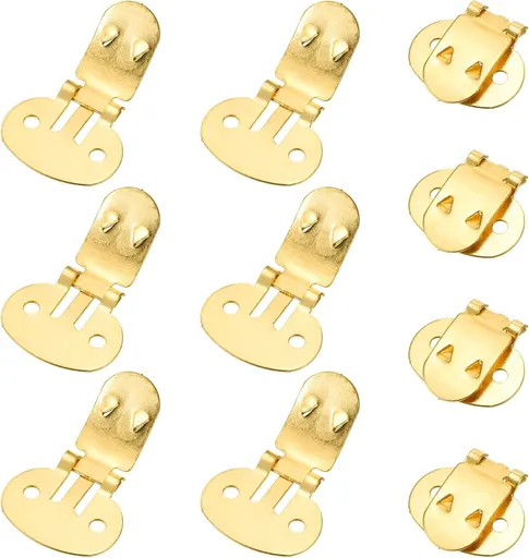 19mm x 31mm Shoe Clips, 10 Pcs Flat Blank Clips Supplies Embellishments for DIY Crafts Decoration Project Shoes Gold