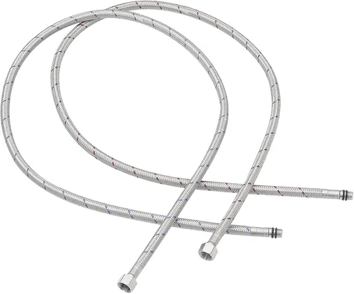 Faucet Supply Lines Braided Stainless Steel 3/8 Comp x M10 Male Connector for Faucet Installation 40 Inch 2 Pack