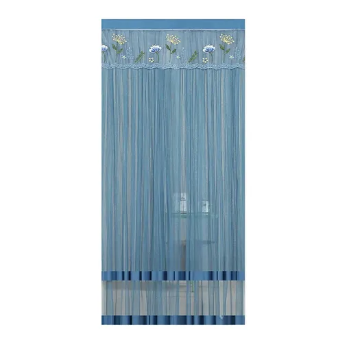 Door Curtain Breathable Insect Proof Durable High-Quality for Home Kitchen Use - Blue