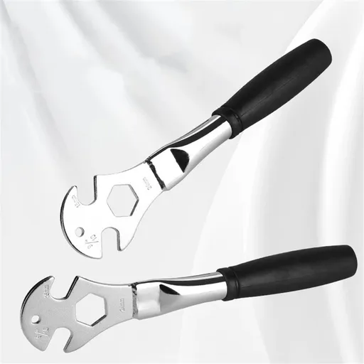 Pedal Wrench Double Sided Bicycle Pedals Removal 15/16/17mm Bikes Spanner Home Mechanic Kit Tool Comfortable Grip Cycling Crank for Biking Maintenance Repair