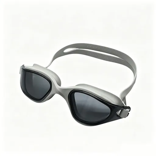 High definition silicone waterproof and anti fog adult swimming goggles,Grey