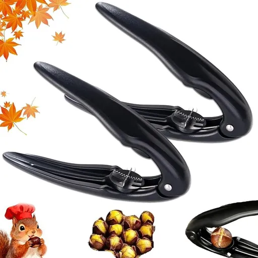 Chestnut Peeler, Stainless Steel Nut Cracker Tool with Comfort Grip, Quickly Peel Chestnuts Without Damaging Kernel, Easy to Use for Holiday Cooking and Home Kitchen