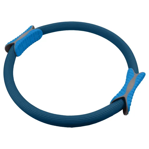 Powertrain 40cm Pilates Ring Magic Fitness Circle Dual Grip Handles for Yoga Core Thigh Workout Resistance - Blue
