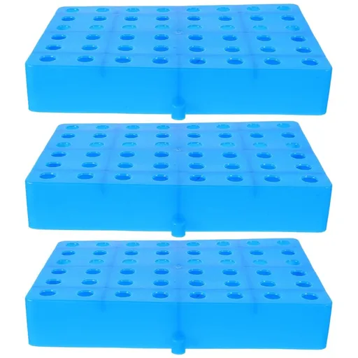 3Pcs Lightweight Plastic Pallet Platform with Ventilation Grid for Warehouse and Garage Storage