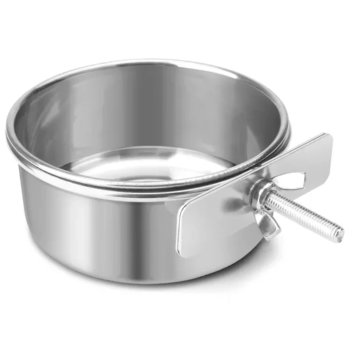 Dog Bowl Stainless Steel Pet Hanging Food Water Bowl Cage Feeding Cup Feeder for Dogs Cats Rabbits Birds Small Animal (Small)