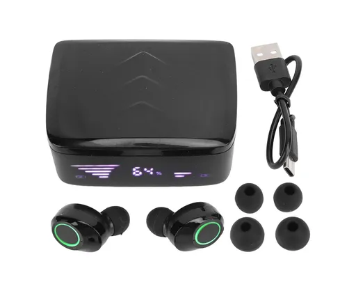 Language Translator Earbuds 144 Online Languages Translation Bluetooth 5.3 Wireless Music Device with APP for Android Black