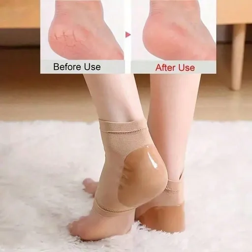Moisturizing Foot Protector Soft Support Exfoliation Breathable Odor Proof 2 Pairs Foot Sleeves For Dry Cracked Heels Skin Care Pedicure Treatment