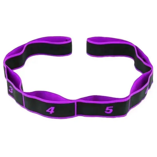 Qz.e Resistance Band Cotton Latex 90cm Eight grid tension belt [purple]