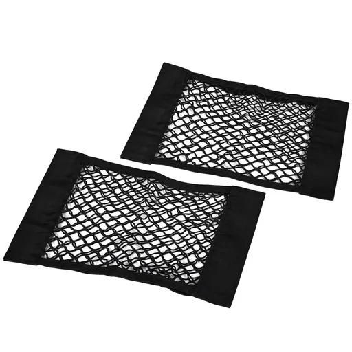 Net Wall Sticker Organizer Pouch Bag Storage Mesh Net for Car Trunk Storage Add On Organizers for Car Truck,15.7" x 9.8"(2 Packs)