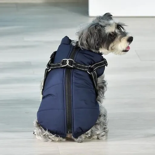 Warm Dog Winter Jacket, Snowproof Windproof Waterproof Dog Coat, Soft Fleece Lining Thick Padded for Cold Weather, Green, Size 3XL
