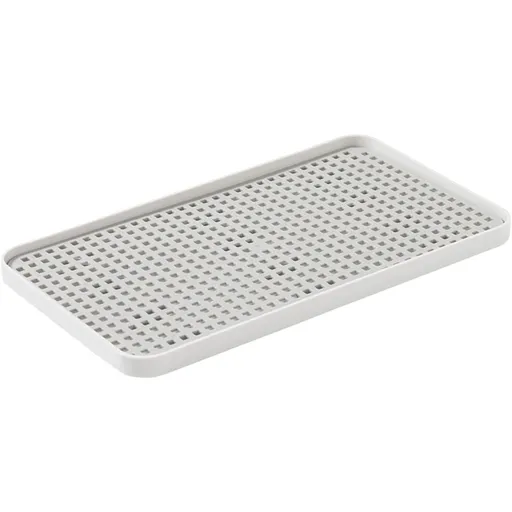 2-Tier Drain Tray for Kitchen Counter, Detachable Plastic Dish Drainer Drying Rack, Multi-Functional Tea/Fruit/Vegetable Drain Board Caddy