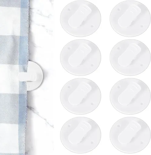 8 Pcs Shower Splash Guard Clip Shower Curtain Clips Windproof Self Adhesive Bathtub Curtains Holder Liner Clips for Home Inside Splash Water Wall