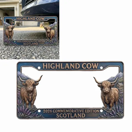 License Plate Frame, 12x6in Metal Commemorative Edition, Rustproof Car Tag Cover for Standard US Plates