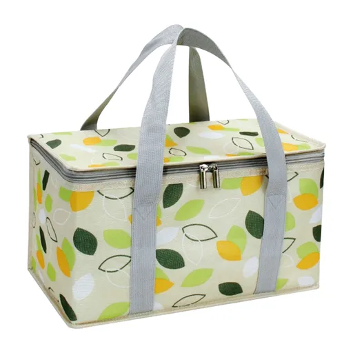 Large Picnic Basket Shopping Basket Camping Picnic Basket Travel Picnic Bag Portable Bento Bag Thermal Insulation Bag Green