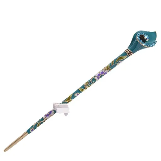 blue Vintage Hair Stick With Calla Chinese Traditional Style Fashion Hair Chopsticks Hairpin (15cm in length)