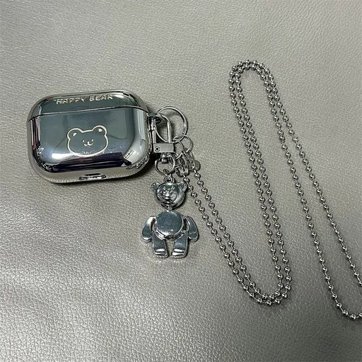 HAPPY Bear + Matching Keychain + Necklace AirPods pro2