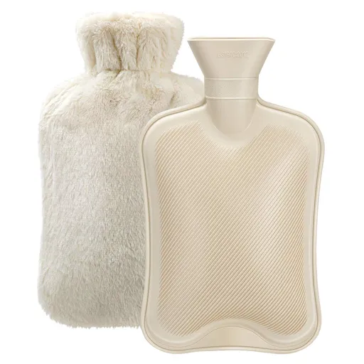 Hot Water Bottle Rubber with Soft Cover (2 Liter) Hot Water Bag for Cramps, Pain Relief, Removable Hot Cold Pack Hot Water