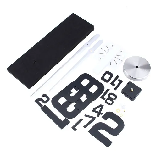 Modern DIY Large Wall Clock Kit 3D Mirror Surface Sticker for Home Office Room